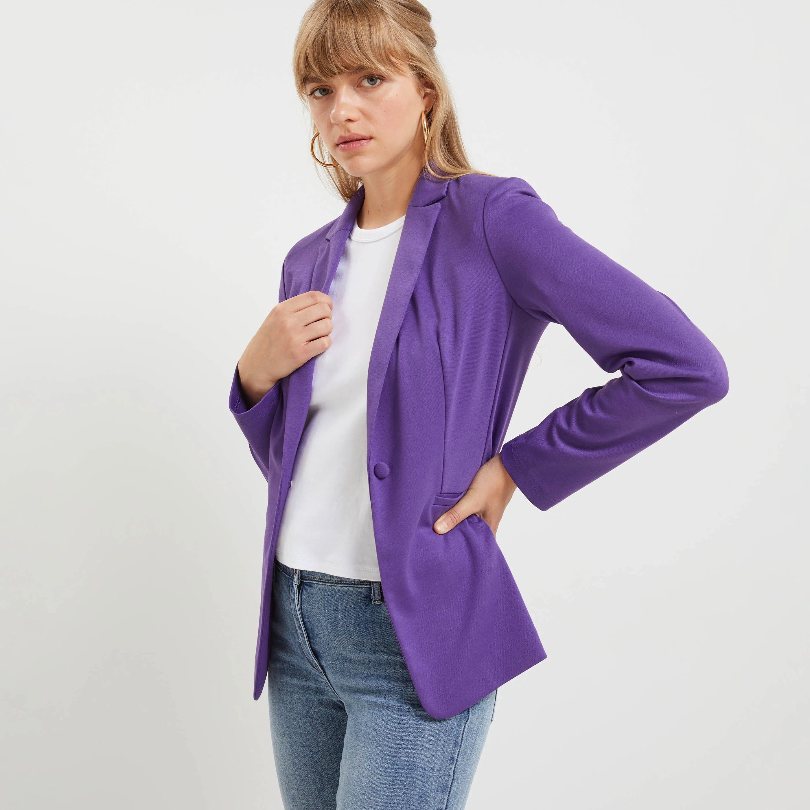 Veste tailleur en maille femme